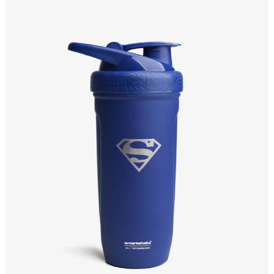 Shaker Smartshake Reforce, Otel inoxidabil, Superman, Albastru, 900 ml