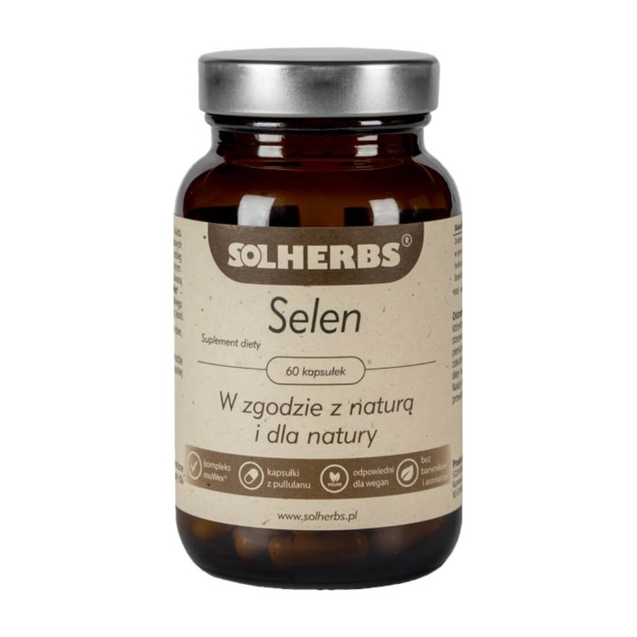 Supliment cu seleniu Solherbs, 60 capsule