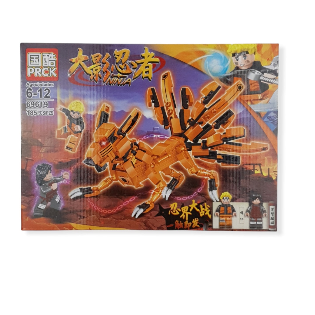 ＮＡＲＵＴＯ Set piese de construit Naruto cu figurine vulpea cu noua cozi