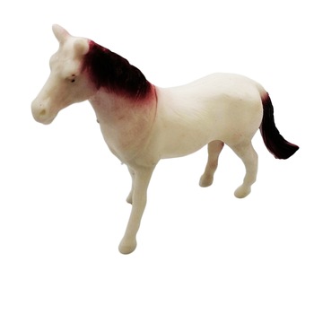 Figurina Animal Domestic, Cal Alb, 14 cm, Model Realistic, Vision® Figurina Animal Domestic, Cal Alb, 14 cm, Model Realistic, Vision®