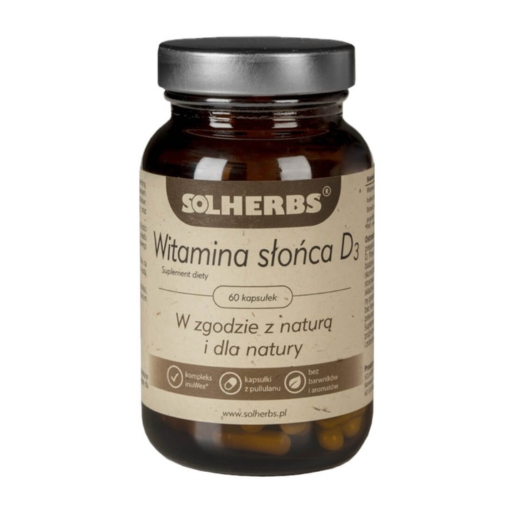 Vitamina D3 Solherbs, 60 capsule