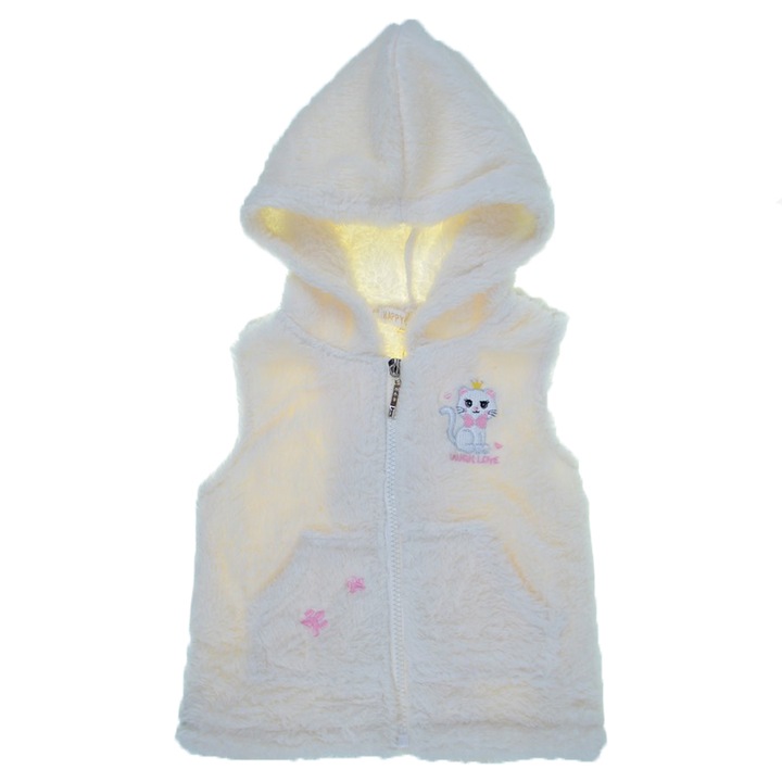 Vesta de blana pentru fete Happy House HH-299B-86, Crem 61976