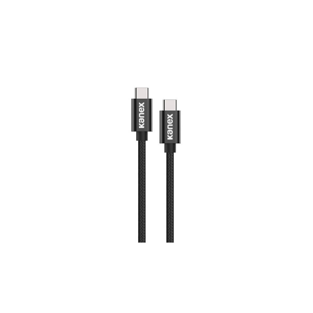 Cablu USB-C la USB-C pentru dispozitive cu port USB-C, Kanex DuraBraid (200 cm) (negru)