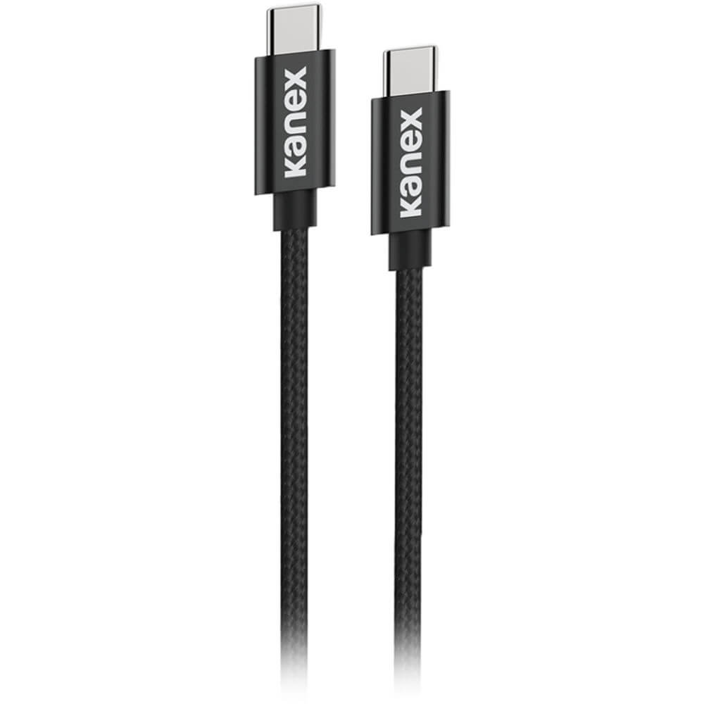 Cablu USB-C la USB-C pentru dispozitive cu port USB-C, Kanex DuraBraid (120 cm) (negru)