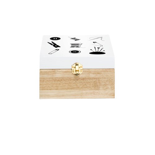 Cutie de lemn pentru depozitare accesorii de croitorie, 18x18x10cm, Prym
