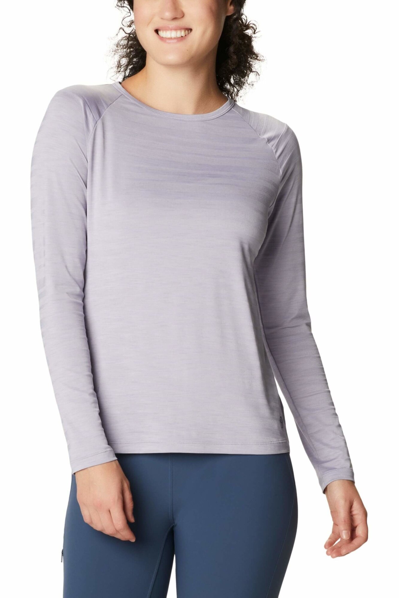 Bluza dama, Mountain Hardwear Mighty Stripe Long Sleeve Tee, Gri