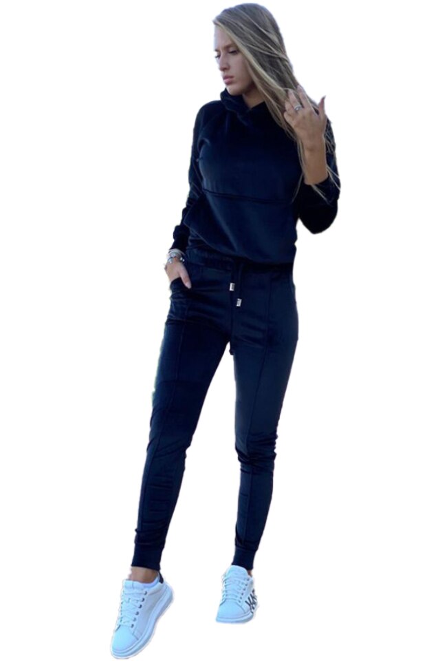 Trening de catifea Erica, Negru, Marime universala S/M