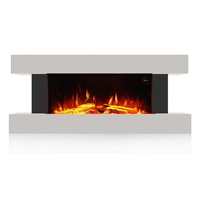 Semineu Electric de Perete cu WIFI, Luminozitate Reglabila LED,7 Culori Flacara, Functie Smart, Sunet de Foc, Busteni Inclusi, 1000W/2000W, Safecare