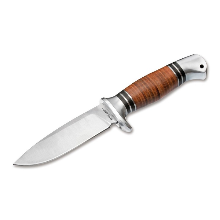 Cutit Briceag Magnum Leatherneck Hunter, 22,6 cm, Maner Aluminiu, Lama Otel 440A, Silver/Maro