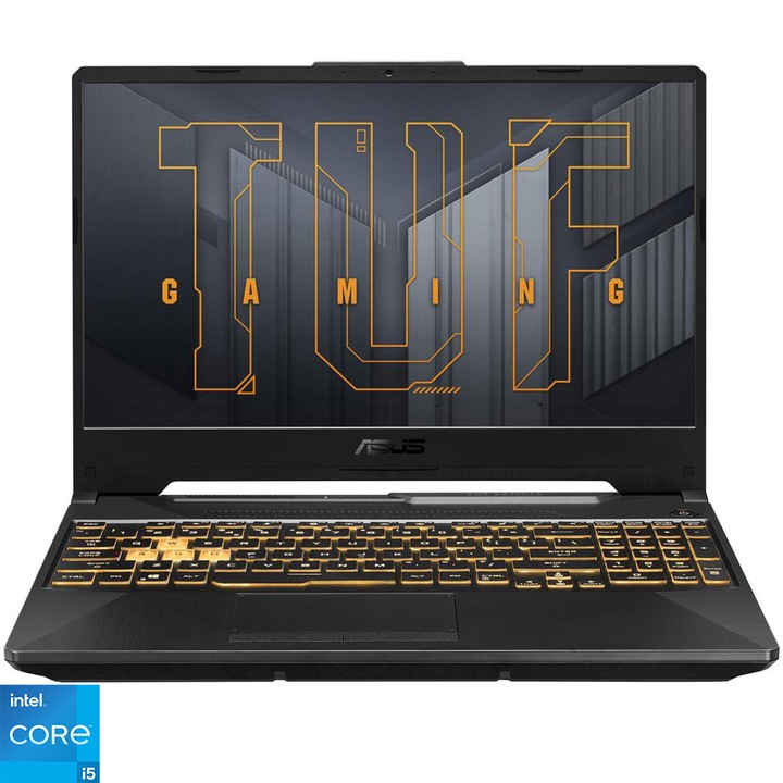 Лаптоп Gaming ASUS TUF F15 FX506HCB, Intel® Core™ i5-11400H, 15.6", Full HD, 144Hz, RAM 16GB, 512GB SSD, NVIDIA® GeForce® RTX™ 3050 4GB, NO os, Eclipse Gray
