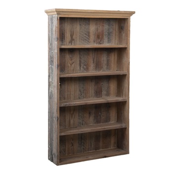 Biblioteca cu 5 rafturi din lemn maro 61 cm x 16 cm x 99 h Biblioteca cu 5 rafturi din lemn maro 61 cm x 16 cm x 99 h