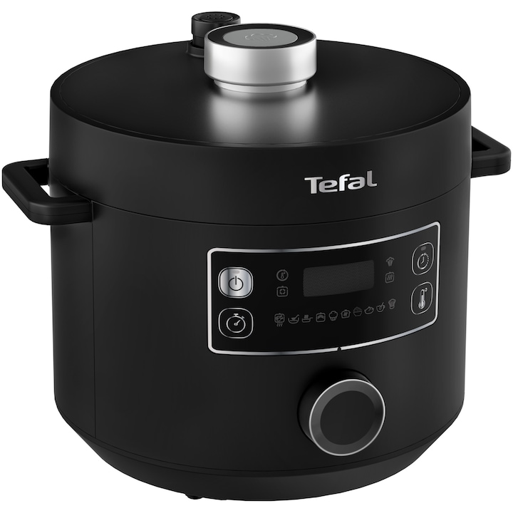 Tefal Turbo Cuisine CY754830 Elektromos kukta, 1090W, 4.8L, 10 program, intuitív felület, Tefal gömbtál, fekete