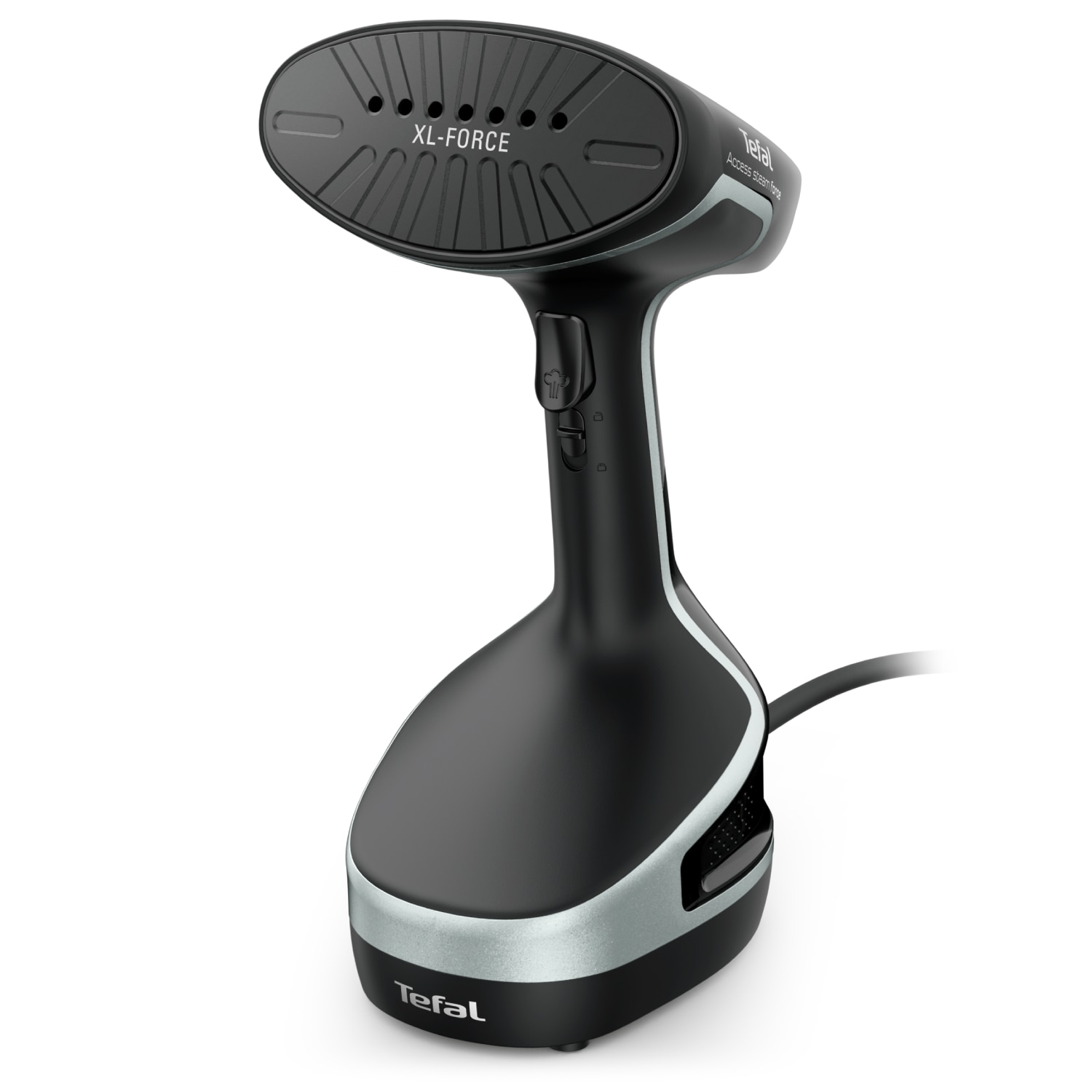 Aparat de calcat vertical cu abur Tefal Access Steam 2 in 1 DT8270E1, 2000 W, jet de abur 90 g/min, abur variabil 30 g/min, functie AUTO OFF, recipient apa detasabil 200 ml, negru