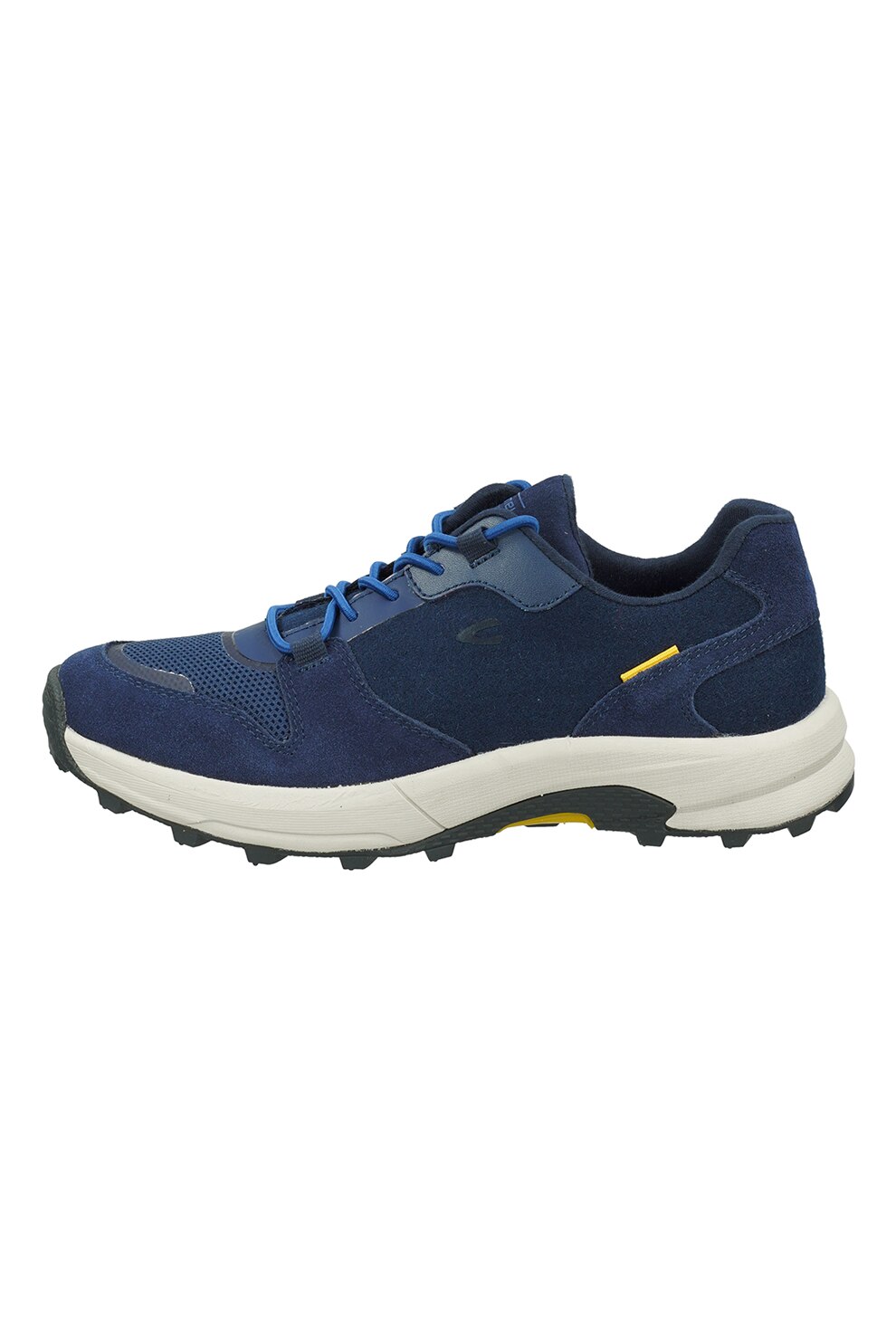 Camel Active, Pantofi sport cu insertii de piele si piele intoarsa, Bleumarin