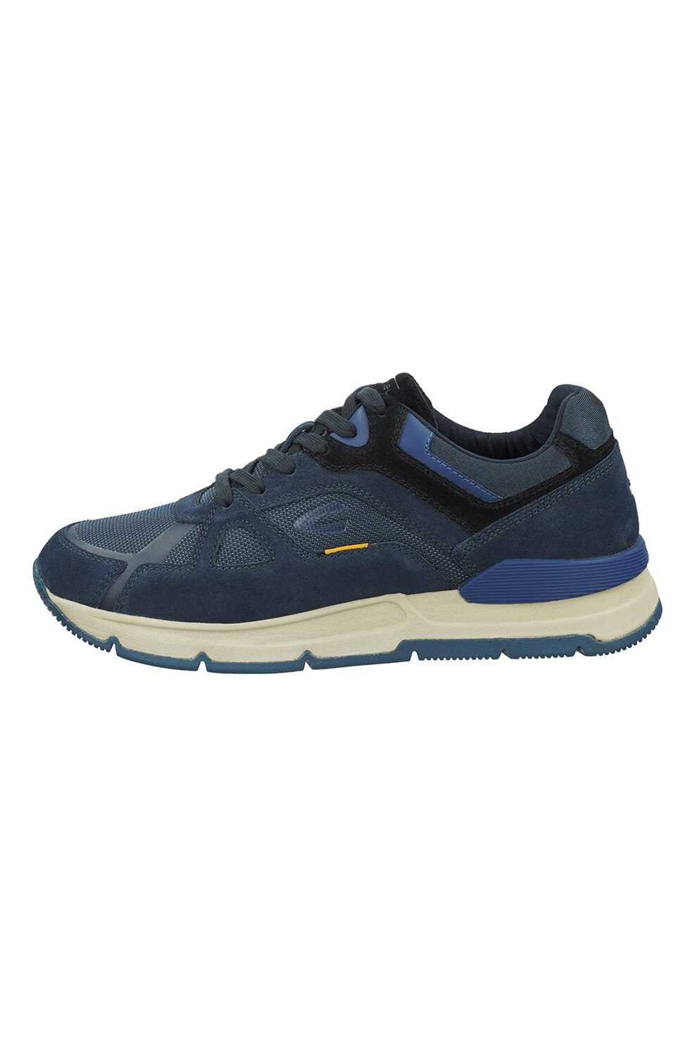 Camel Active, Pantofi sport colorblock de material textil si piele intoarsa, Bleumarin