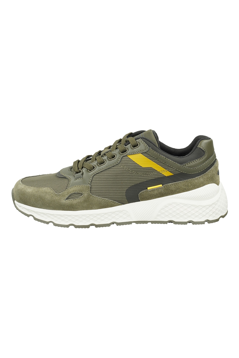 Camel Active, Pantofi sport colorblock, Verde feriga