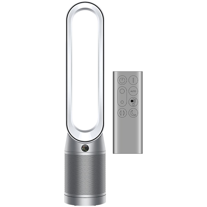 Dyson Purifier Cool™ Légtisztító ventilátor, Éjszakai mód, Távirányító, Hangvezérlés, Fehér/Ezüst