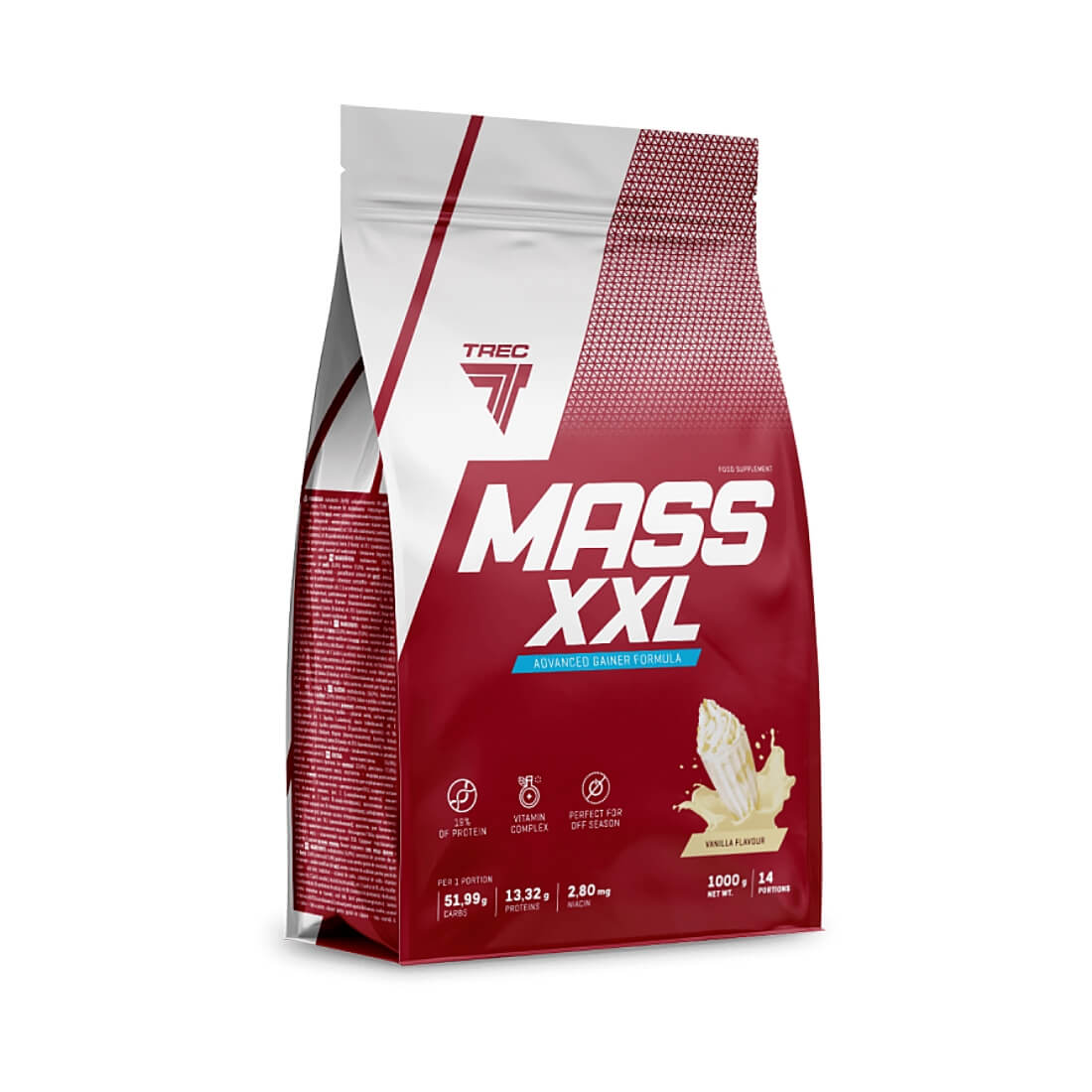 Протеин на прах Trec Nutrition, Protein Mass XXL, Вкус ванилия, 1000 гр ...