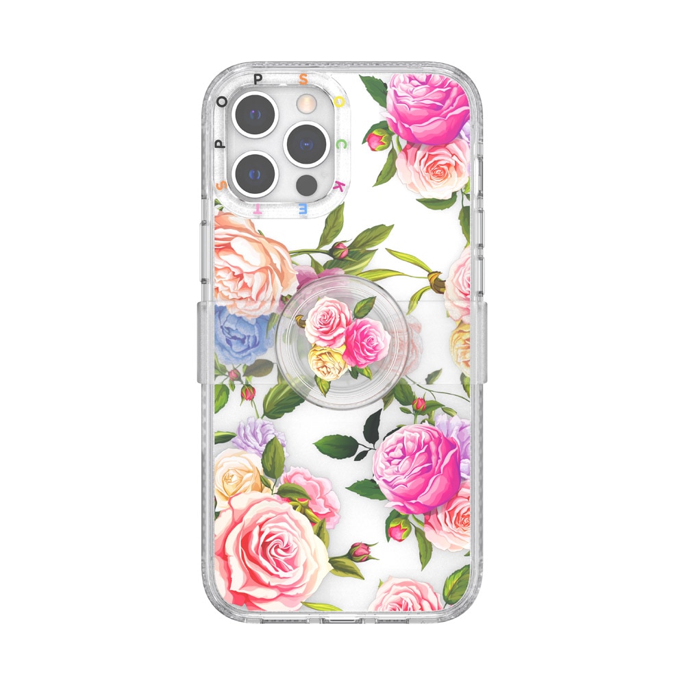 Carcasa Popsockets, Popcase Vintage Floral, rezistenta la socuri, compatibil cu Iphone 12 Pro Max