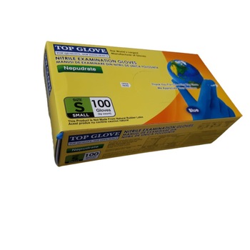 Cutie 100 buc Manusi Nitril Nepudrate Albastre (S) Top Glove Cutie 100 buc Manusi Nitril Nepudrate Albastre (S) Top Glove