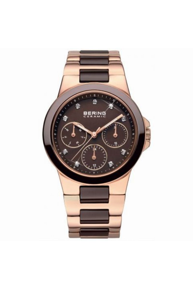 Ceas dama Bering, 32237-765, Auriu/Maro