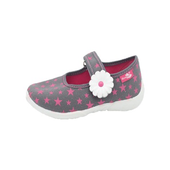 Pantofi din panza pentru fete Renbut 33-415-686, Gri 32 EU Pantofi din panza pentru fete Renbut 33-415-686, Gri 32 EU
