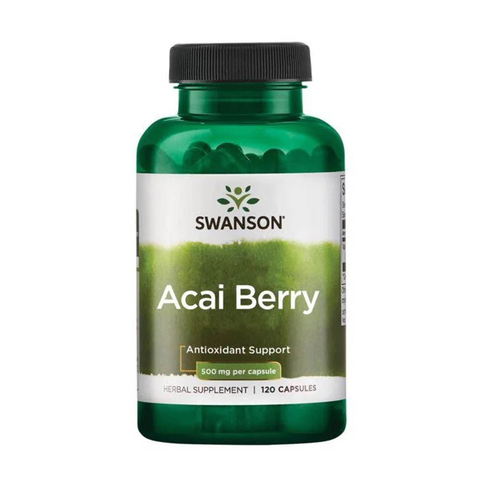 Image showcasing Acai Berry (Antioxidant), 500 mg, Swanson, 120 capsule SW1082 - eMAG.ro