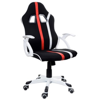 Scaun de birou si gaming Laurent Negru, Material Textil respirabil, Spatar inalt, functie  Scaun de birou si gaming Laurent Negru, Material Textil respirabil, Spatar inalt, functie