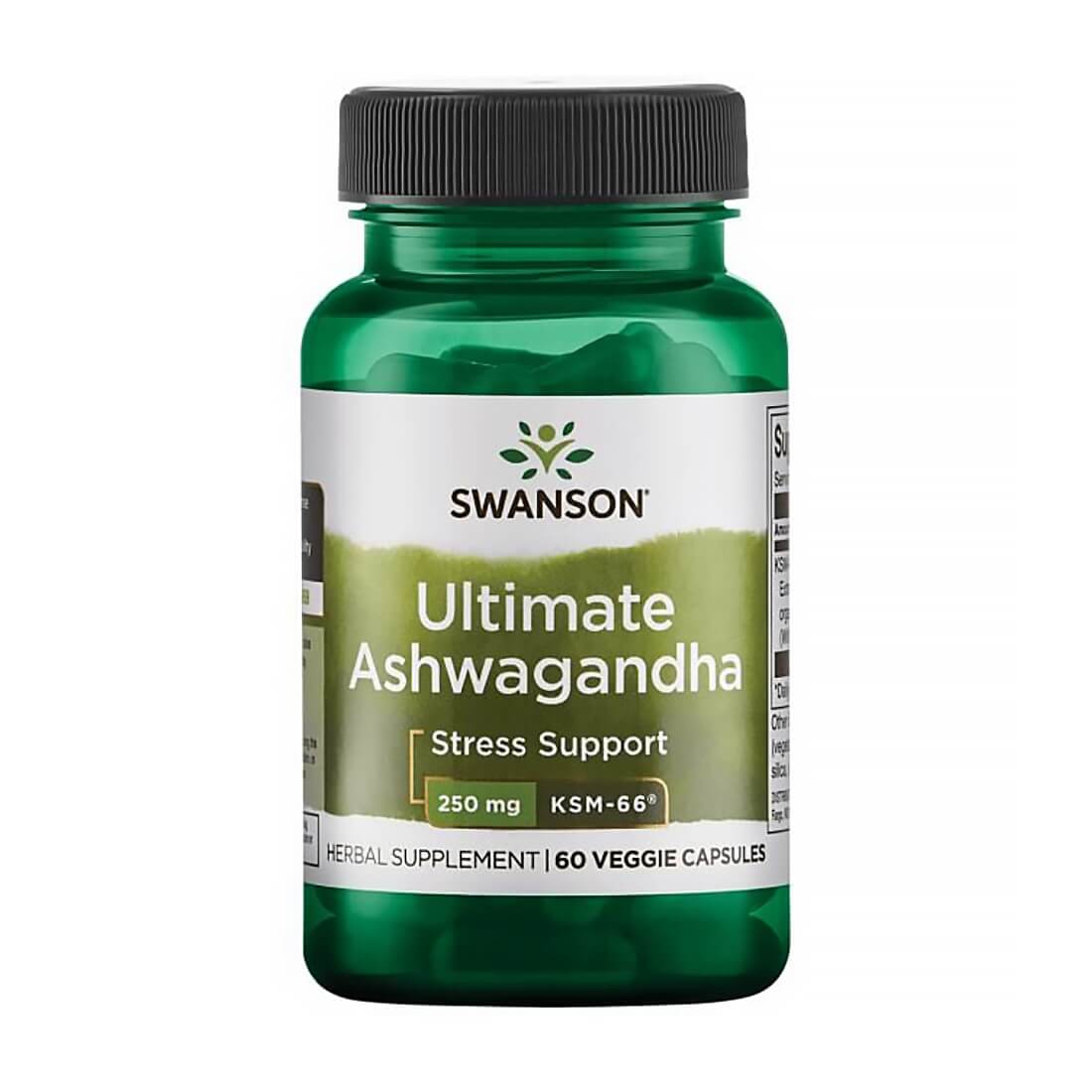 Ashwagandha KSM-66 Swanson, 250mg, 60 capsule vegetale