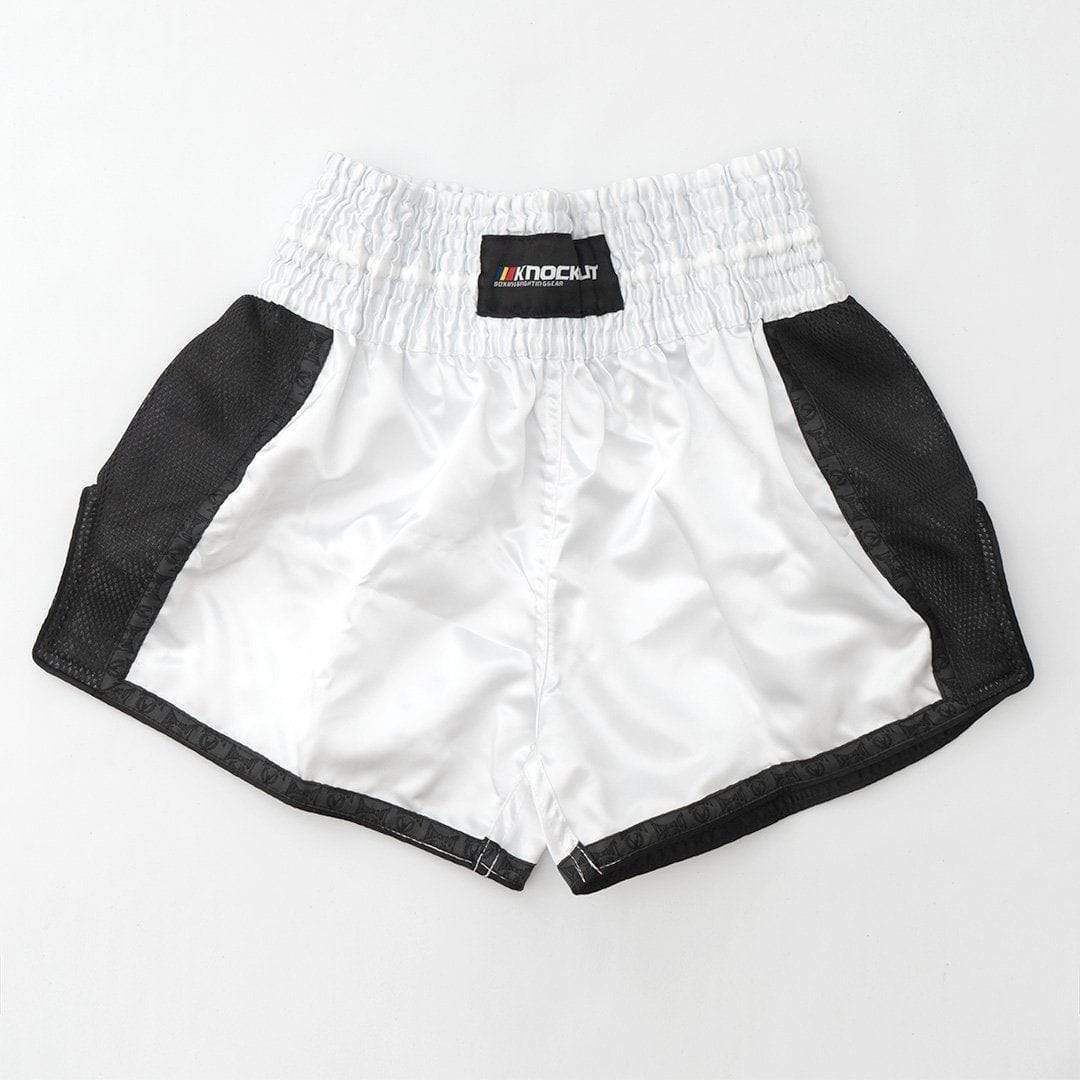 Sort Muay Thai Knockout, Alb/Negru