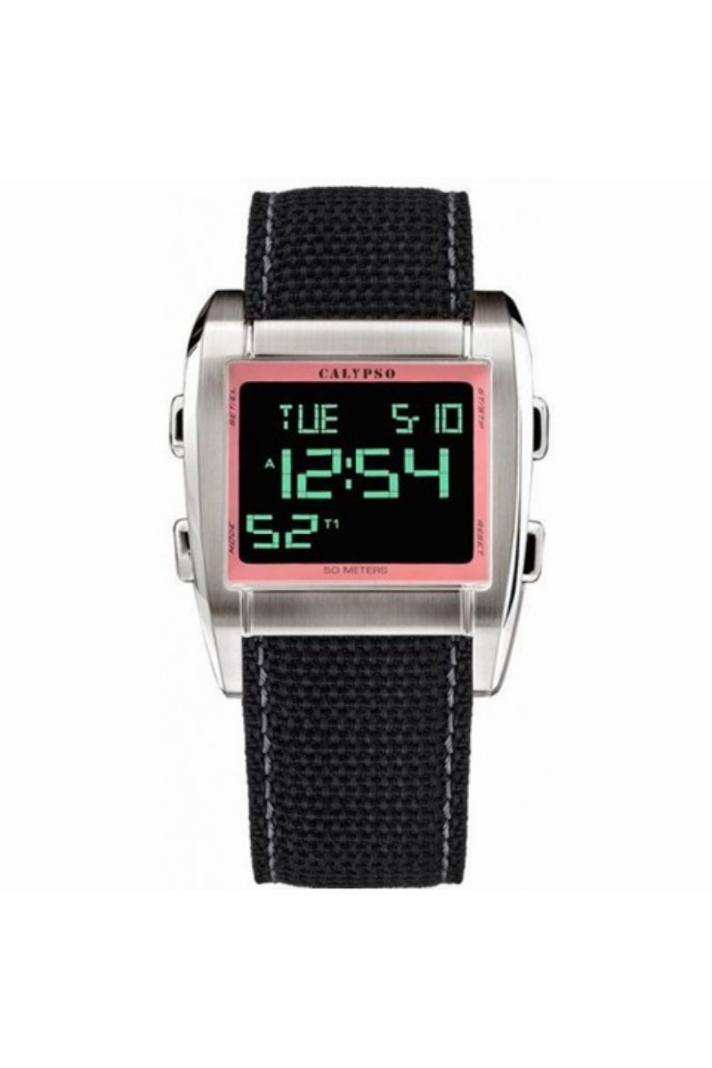 Ceas barbatesc Calypso, K5331 / J, Negru/Roz