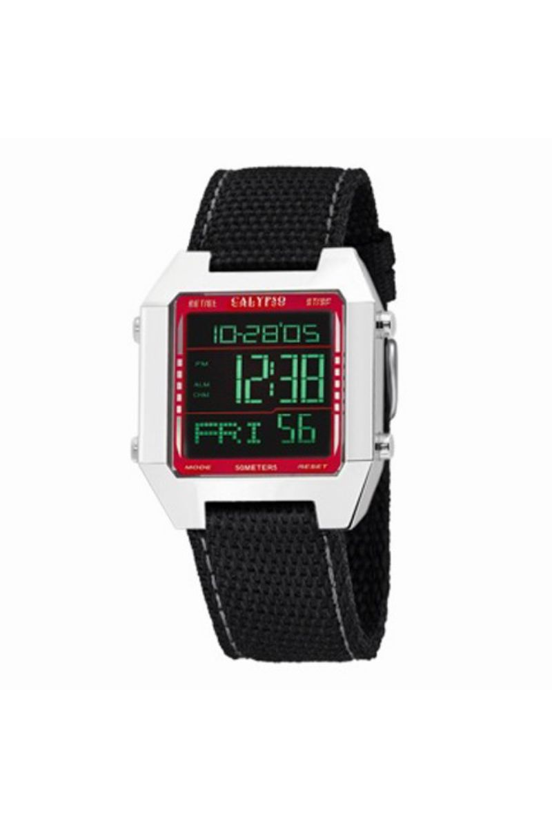 Ceas barbatesc Calypso, K5334 / F, Negru/Rosu