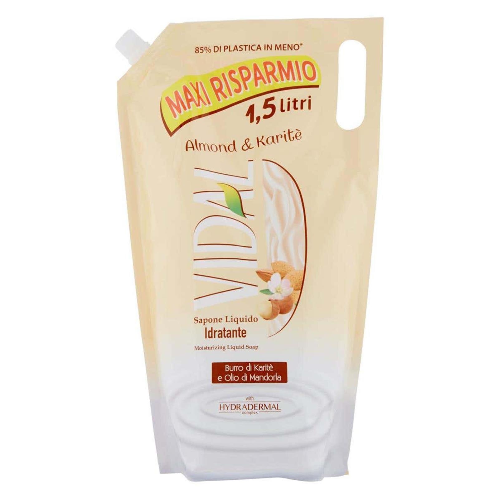 Sapun lichid hidratant Vidal Almond & Karite, 1.5 L