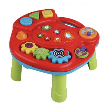 Jucarie interactiva masa de activitati cu sunete de animale, muzica de pian, 3 forme si sunet de tobe Jucarie interactiva masa de activitati cu sunete de animale, muzica de pian, 3 forme si sunet de tobe