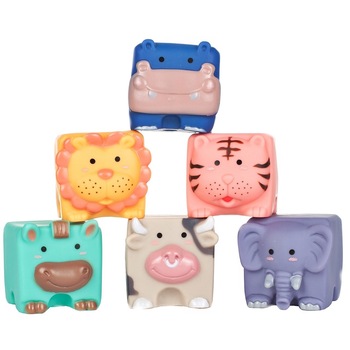 Set 12 Cuburi Senzoriale pentru Bebelusi, din Cauciuc Moale, Diferite Texturi si Forme, 6 Modele Animale, Sigure Pentru a fi Rontaite, 12luni+, Multicolor Set 12 Cuburi Senzoriale pentru Bebelusi, din Cauciuc Moale, Diferite Texturi si Forme, 6 Modele Animale, Sigure Pentru a fi Rontaite, 12luni+, Multicolor