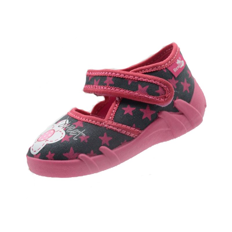 Pantofi profilactici din panza pentru fete Renbut 33-415-98G1, Gri 32659