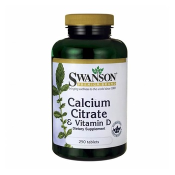 Citrat de calciu si vitamina D Swanson, 250 capsule Citrat de calciu si vitamina D Swanson, 250 capsule
