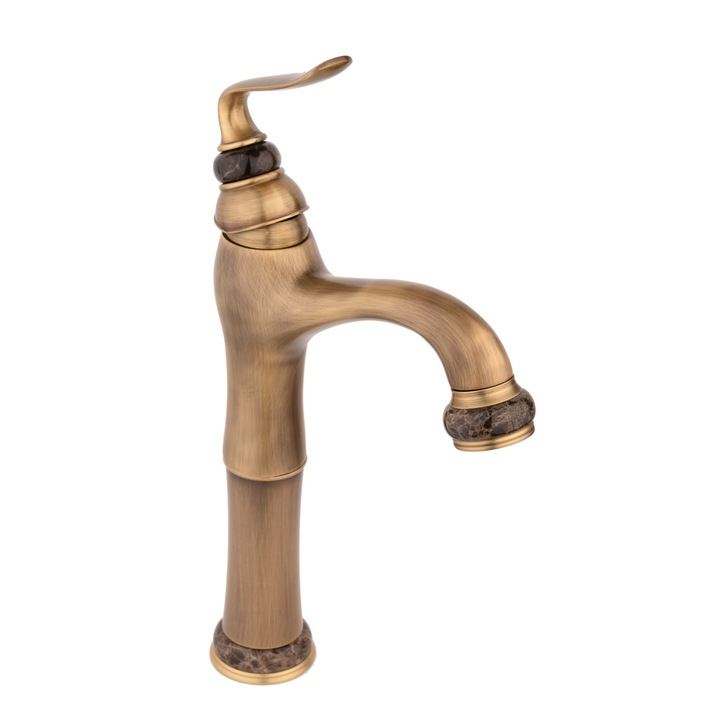 Baterie lavoar, TRENDY'S, montare pe blat, jade- bronz antichizat