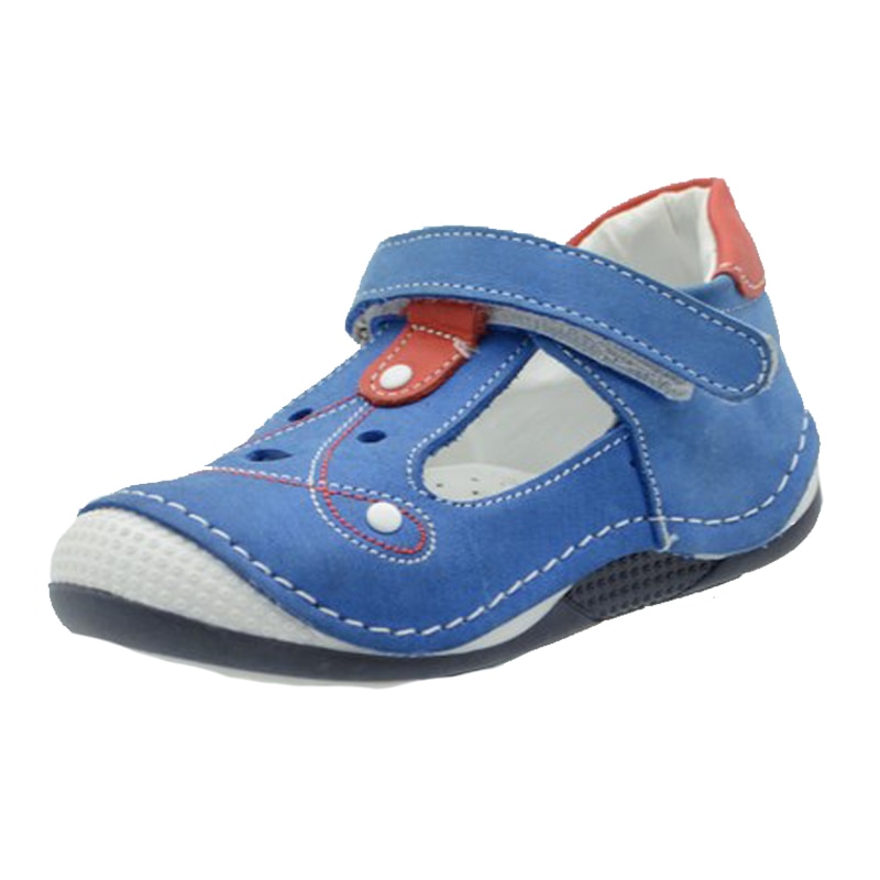 Pantofi ortopedici din piele pentru baieti Small Foot SML-2B-22, Albastru 22 EU