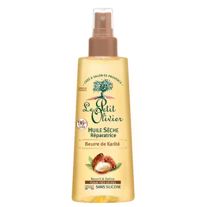 Le Petit Olivier regeneráló olaj shea vaj kivonattal a test hidratálásáért, 150 ml