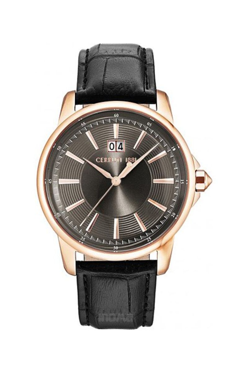Ceas barbatesc Cerruti, CRA072SR13BK, Negru/Auriu