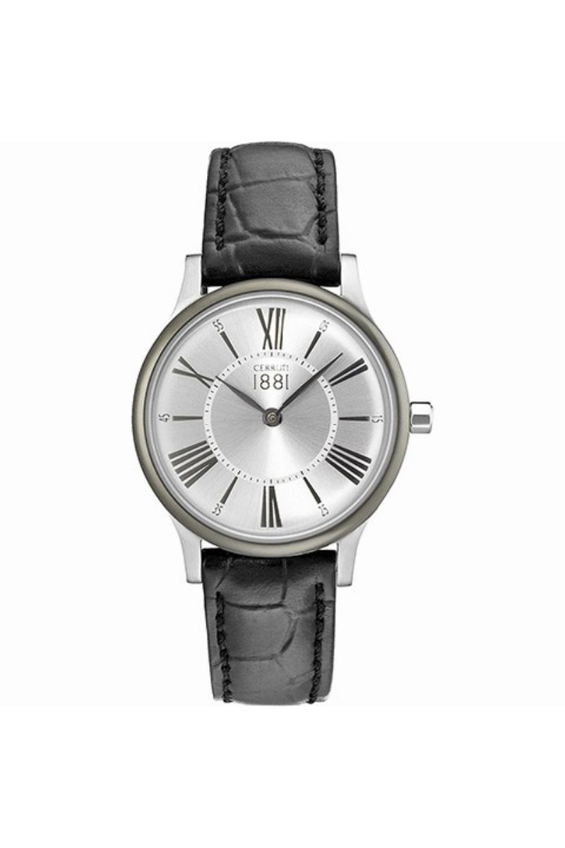 Ceas barbatesc Cerruti, CRM099W212A, Negru/Argintiu