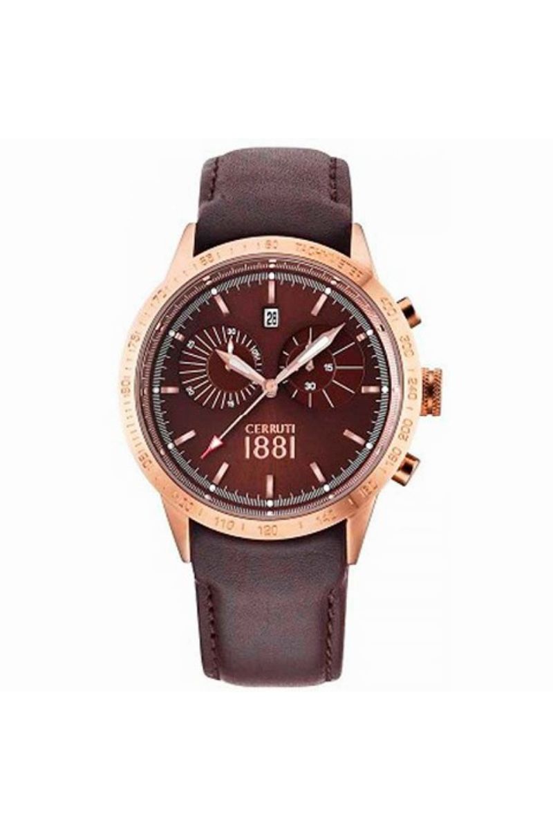 Ceas barbatesc Cerruti, CRA096C222G, Maro/Auriu