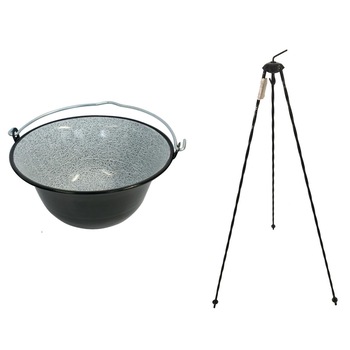 Ceaun emailat, Strend Pro Piknik, 16 l, diametru 420 mm cu trepied inclus Ceaun emailat, Strend Pro Piknik, 16 l, diametru 420 mm cu trepied inclus