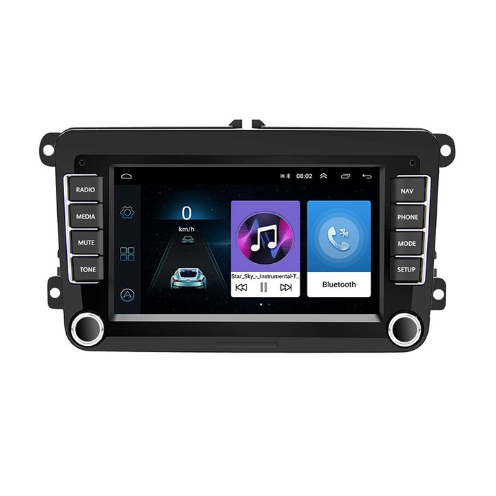 Navigatie GPS Android VW Golf 5 6 Passat B6 B7 CC Tiguan Touaran Jetta Eos Polo Amarok , 7 inch , Internet , 4G , Aplicatii , Waze , Wi Fi , Usb , Bluetooth , Mirrorlink