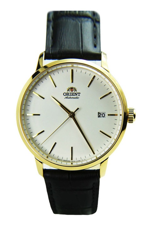 ORIENT, Автоматичен часовник с кожена каишка, Златист/Черен