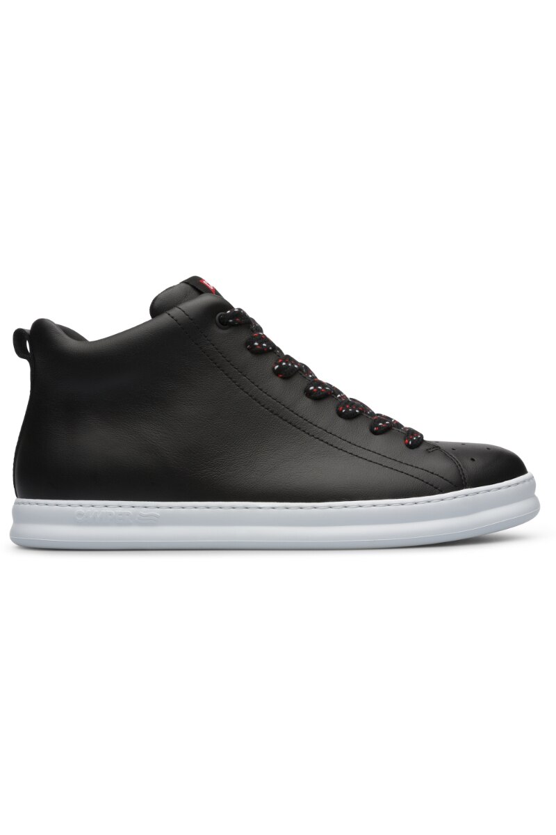 Pantofi sport perforati Runner, Camper, Piele naturala, 42, Negru
