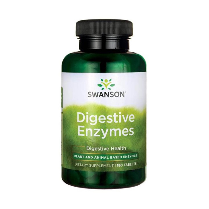 Digestive Enzymes, Swanson, 180 tablete SW668