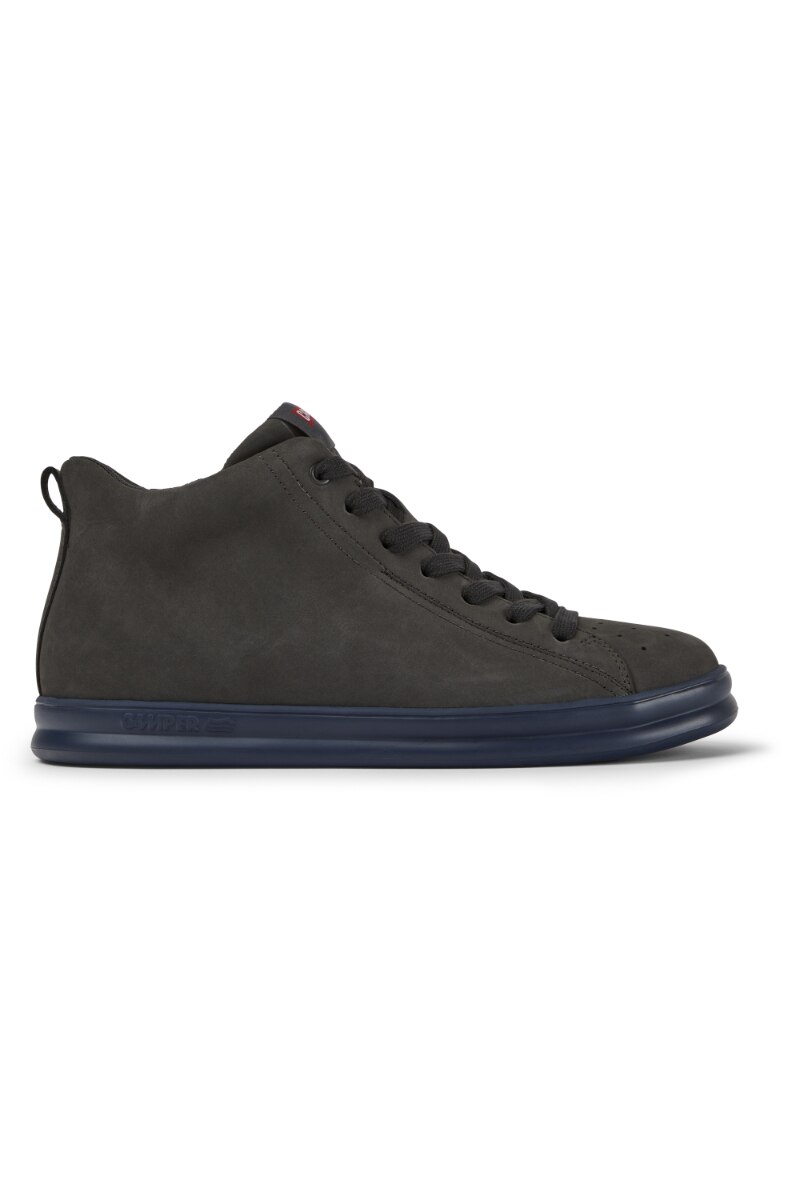Pantofi sport inalti Runner Four, Camper, Piele naturala, 45, Gri inchis