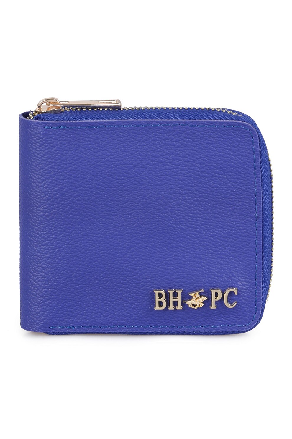 Beverly Hills Polo Club, Portofel de piele ecologica, Albastru/Auriu